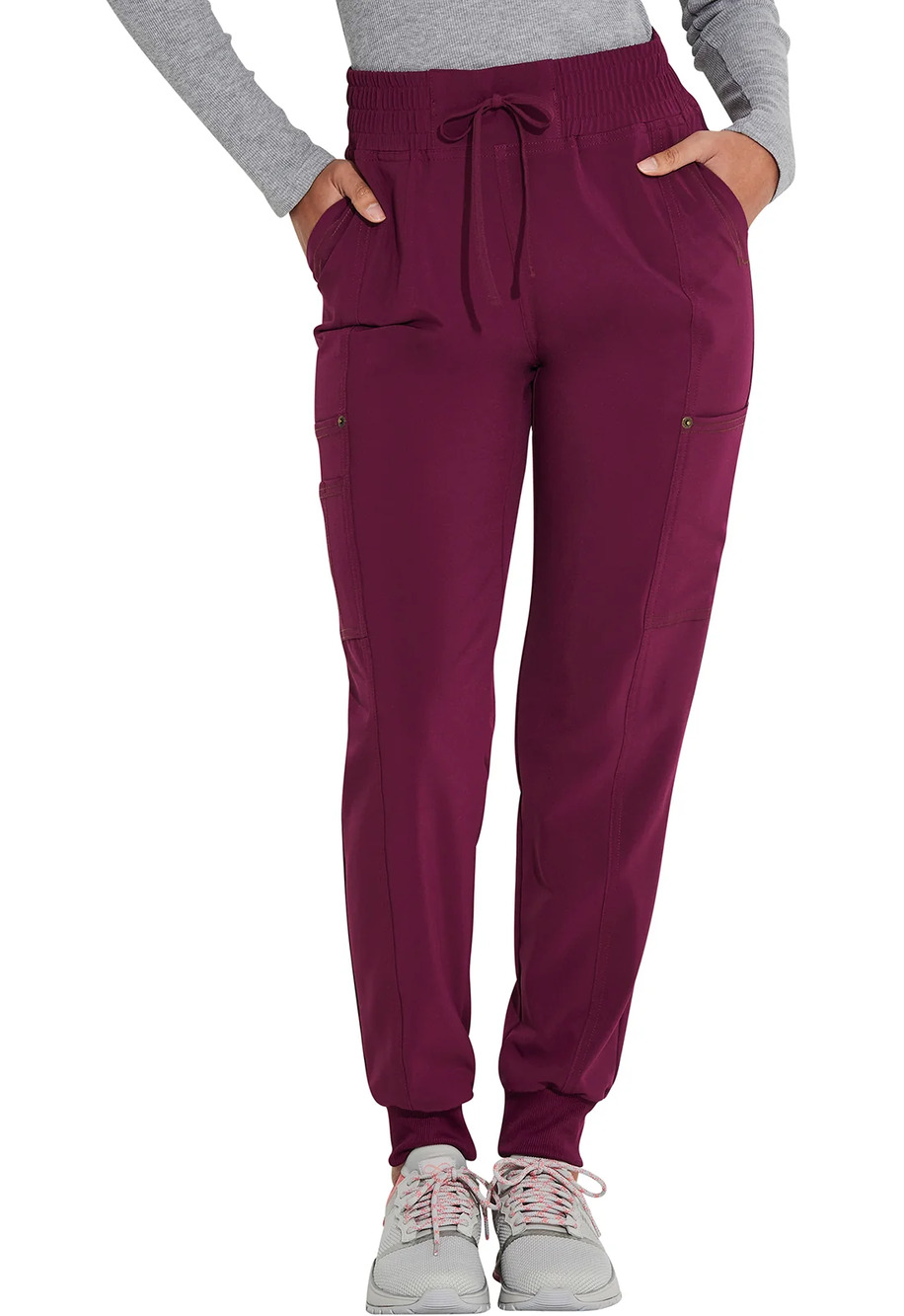 Dickies Riveting Women's Size XS/P Wine Maroon 6-Pocket Medical Scrub Bottoms